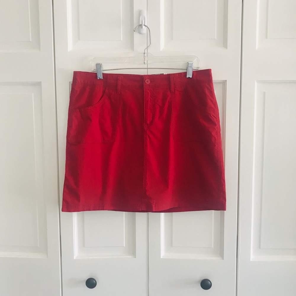 NWT Red Cotton Skort